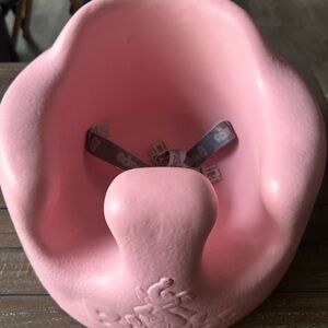 Pink Baby Bumbo Seat with Safety Straps